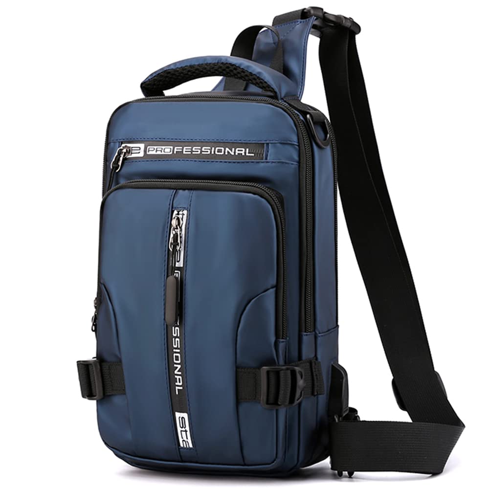 Sac à Bandoulière Homme Sac de Poitrine Sacoche Homme Bandouliere Sacs a Dos Porté épaule Travers Sling Bag