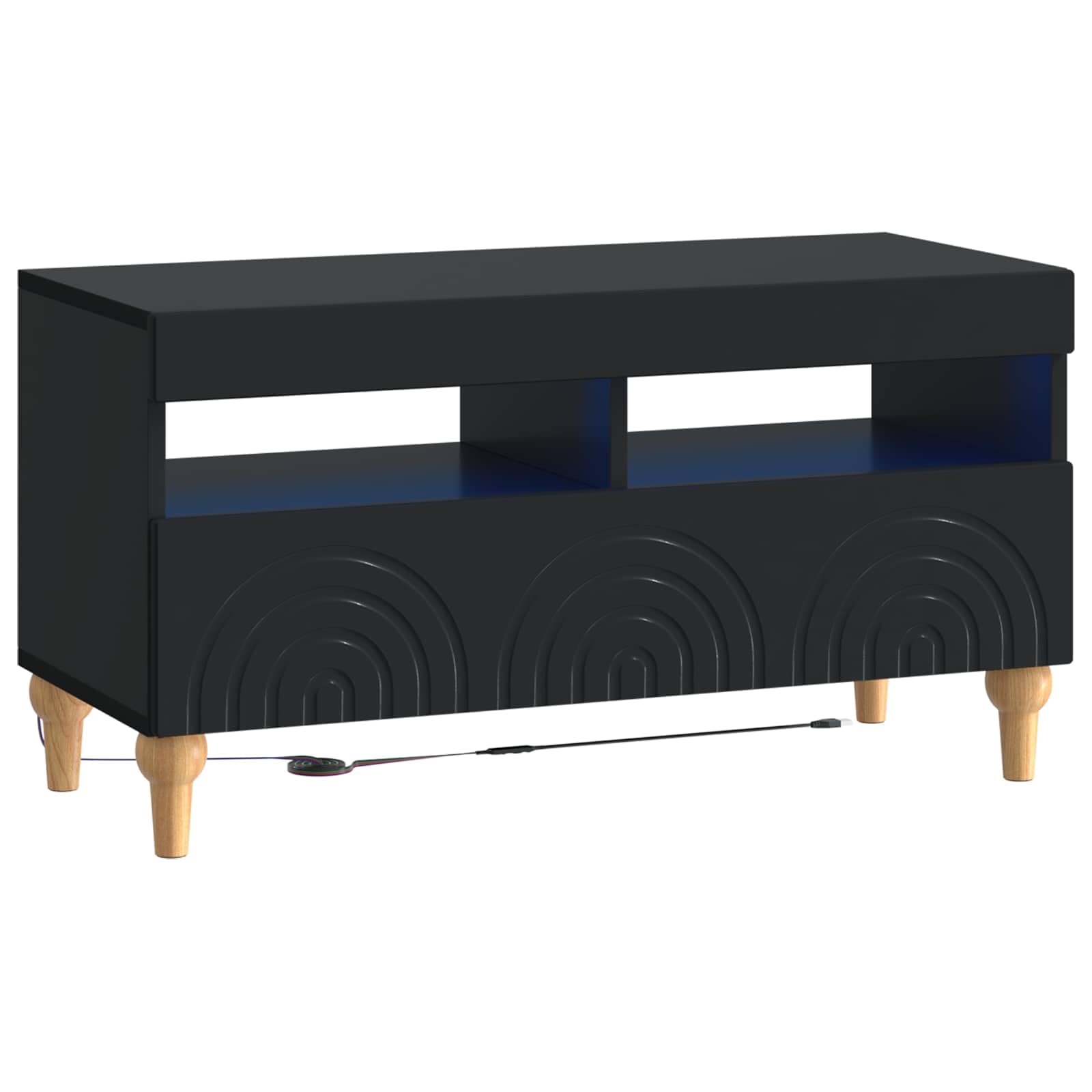 vidaXL Szafka na Telewizor LED ALKMAAR 81 x 35 x 43 cm Czarny