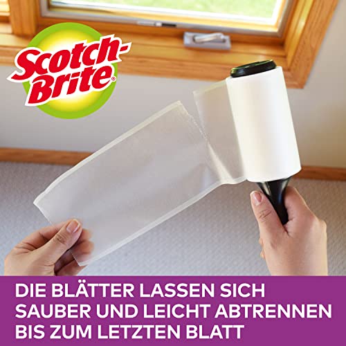 Scotch-Brite Everyday Clean Fusselroller, 1 Rolle 30 Blatt 4,55 m - Fusselrolle für Kleidung und Möbel gegen Fussel oder Tierhaare, Roller ist wiederverwendbar