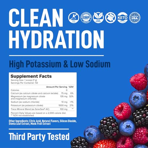 Image of Keppi Mixed Berry Electrolytes Powder 50 Servings - Sugar Free Electrolytes Drink Mix with Potassium, Magnesium & Sodium - Keto Hydration Electrolytes - Fasting-Friendly, Low-Calorie