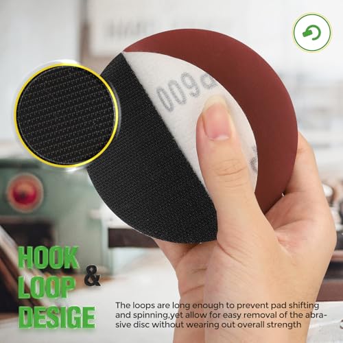MOGRQAP 4 Inch Sander Backing Pad Support Plate 100 mm M8 Polishing Waxing Buffing Electric Grinder Sanding Tool(4 inches/100 mm Yellow) - Image 3