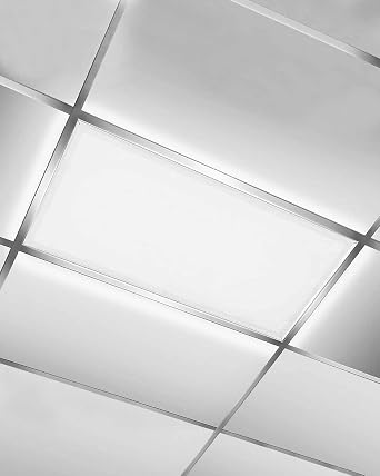 Fluorescent Light Covers for Ceiling Lights Pure White Magnetic Light Filters 1 Pack 4x2 ft Solid Color Ceiling Light Cover for Classroom Office School Home Drop Lamp Decor