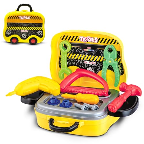 ✅ 10 Best Playsets for Older Kids 9 Wembley Kids Tools Set for 3 4 5 6+ Year Old Boys Girls Pretend Play Toy Construction Tool Box Kit with Van Design Carry Case Perfect for Birthday Gift