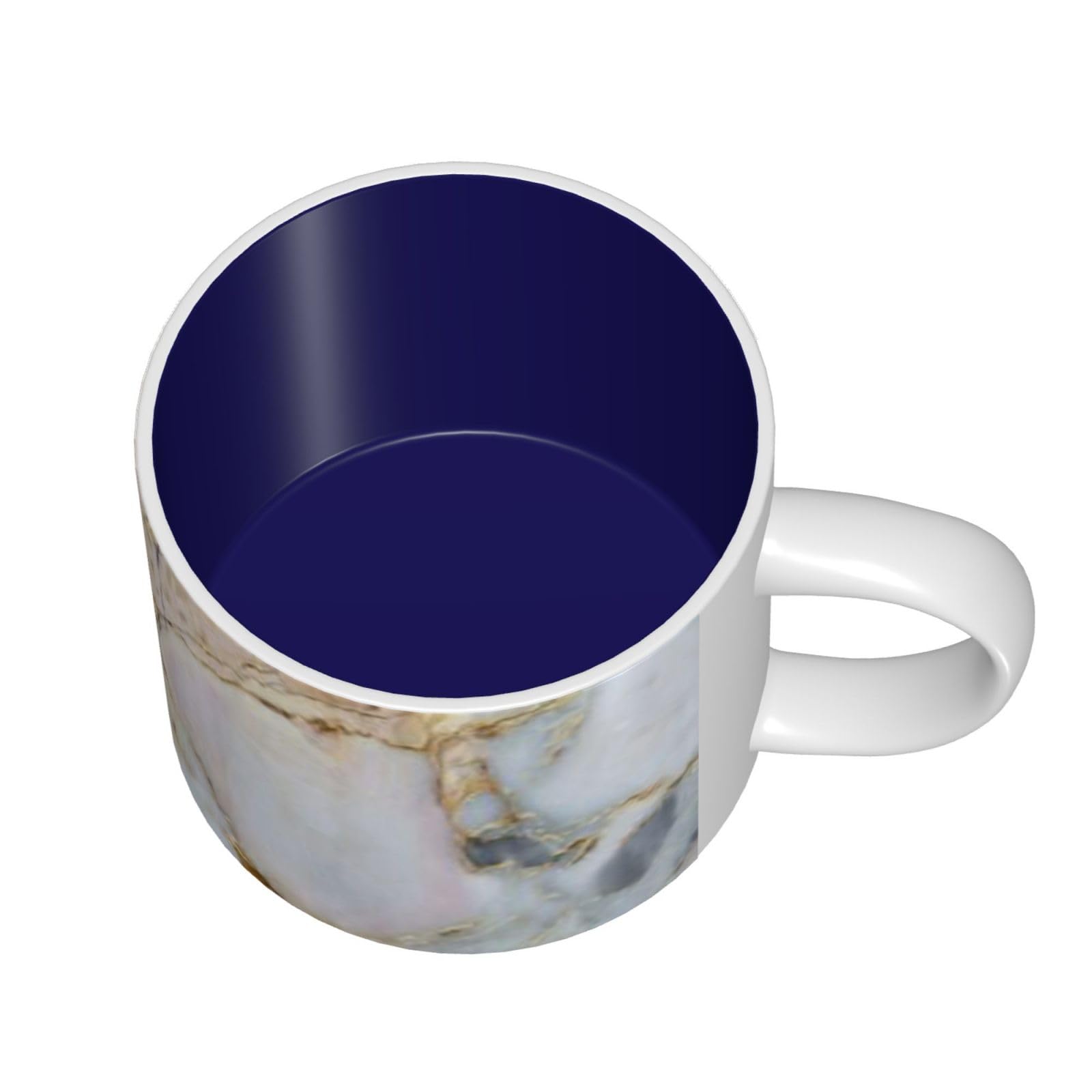 Kubki ceramiczne o dużej pojemności z nadrukiem marmurowym filiżanka do kawy