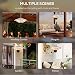 Outsunny 1500W Patio Heater Outdoor Ceiling Mounted Aluminium Halogen Electric Hanging Heating Light Pull Switch Control