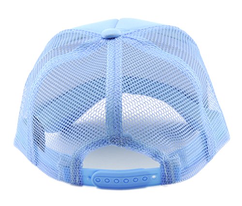 Image of NYFASHION101 Plain Mesh Trucker Hat - Breathable 6-Panel Daily Snapback Cap, Customizable Ideal for DIY Embroidery & Patches