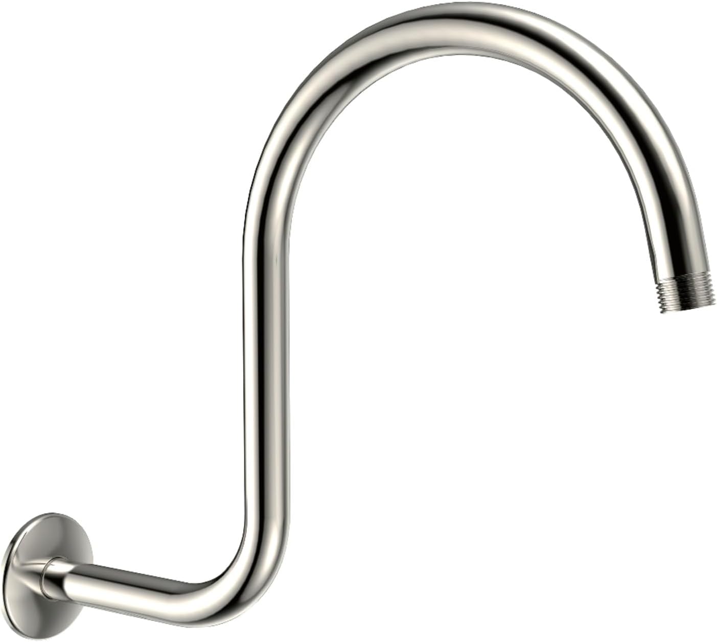 Kingston Brass K114C6 Restoration 14" Shower Arm with Round Flange, Polished Nickel