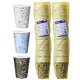 サンナップ(Sunnap) 紙コップ ポリエチレンラミネート加工 ホットにアイスに ハート柄 3色(ホワイト ブルー ブラック) 50個入×2セット ホールマーク お洒落なデザイン 厚手で丈夫 AC2850HT