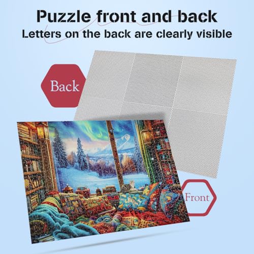 Jigsaw Puzzles for Adults 1000 Christmas Puzzle 1000 Pieces Winter Jigsaw Puzzle Gift for Children, Aurora, 70 cm x 50 cm - Image 4