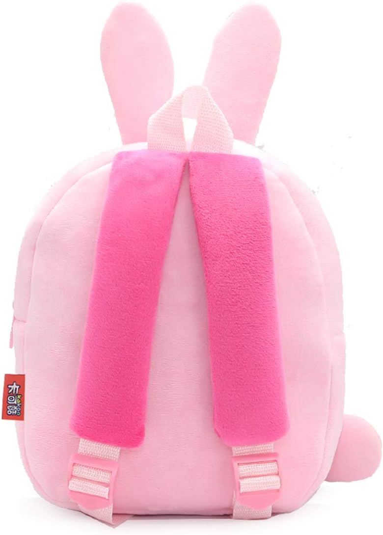 Cute Toddler Backpack,Cartoon Cute Animal Plush Backpack Toddler Mini School Bag for Kids Age 2-4 Years Old(Rabbit) - Image 4