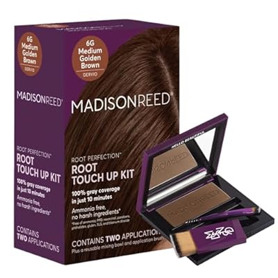 Madison Reed Root Touch Up Bundle - Root Perfection in Dervio Medium Golden Brown - 6G and The Great Cover Up in Terra Medium Brown