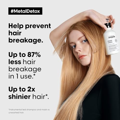 L'Oreal Professionnel Metal Detox Shampoo, Protection from Metal Particles and Heat, Smoother and Shinier Hair, Suitable For All Types of Coloured Hair, 500ml - Image 4