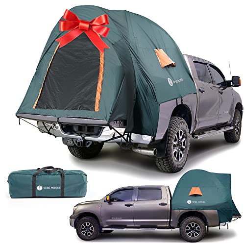 WISE MOOSE Truck Tent - 6.3x6.6 ft Truck Bed Tent for Camping, Waterproof & Windproof Pickup Truck Tent, Easy to Assemble, Sturdy Truck Bed Camper - Carry Bag Included