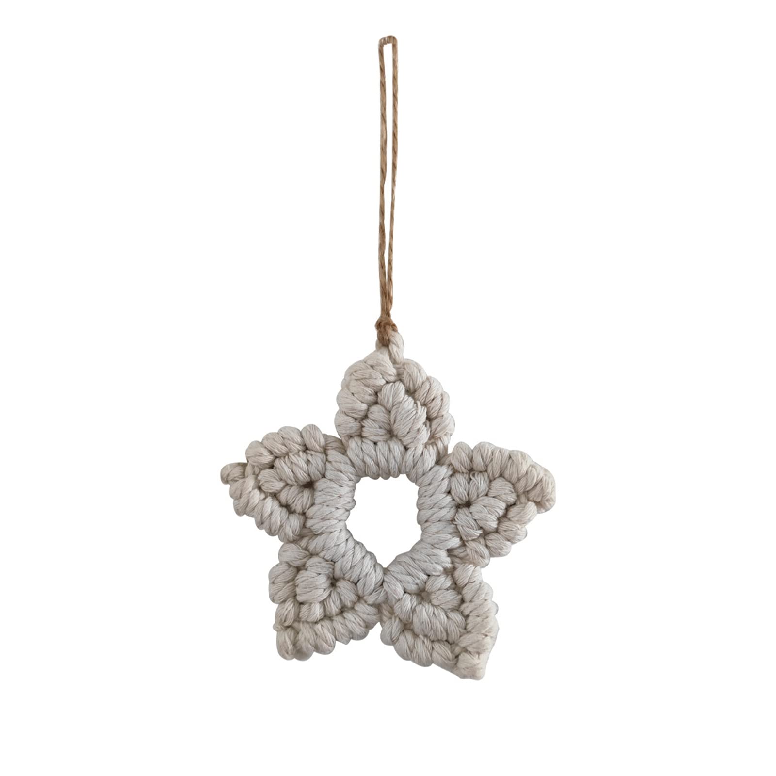 Elnwnnkc Handwoven Christmas Star Pendant Christmas Tree Hanging Charm Ornament for Indoor Outdoor Garden Yard Decoration Pendant