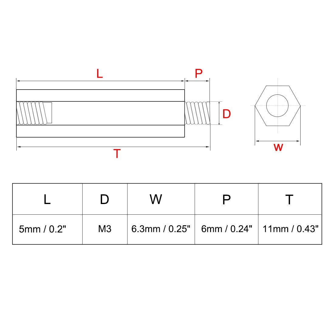 Lot De 50 Entretoises Filetées En Nylon M3, Longueurs 5mm Et 6mm - Pour électronique, Neuf