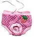 Suave Reutilizable Hembra Perro Temporada Pantalones Bragas Pañal Higiene Pantalones para Osito de peluche Chihuahua 4 Colores 4 Tamaños (M, Punto rosa)