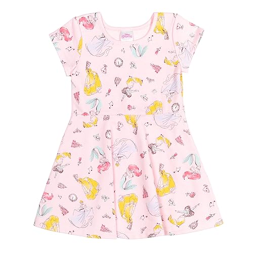 Disney Princess Big Girls' Skater Dress and Scrunchie Set Pink 10-12 - image 3