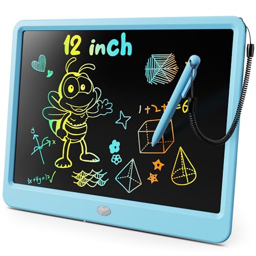Image of KOKODI LCD Writing Tablet, 12 Inch Colorful Toddler Doodle Board Drawing Tablet, Erasable Reusable Electronic Drawing Pads, Educational and Learning Toy for 3-6 Years Old Boy and Girls(Blue)