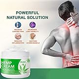 Sahgsa Gel de Tratamiento de Aceite de cáñamo en Crema para aliviar el Dolor Activo para la inflamación, Dolor de Rodilla, Hombro y Espalda y Dolor Muscular