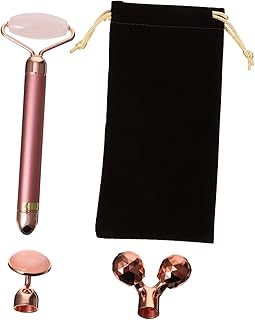 FOMIYES 1 Conjunto De Ferramentas Femininas Massageador De Jade Massageador Facial Rolo De Massagem Bastão De Massagem Elétrico 3 Em 1 Rolo De Rosto De Jade Suprimentos De Massagem Facial