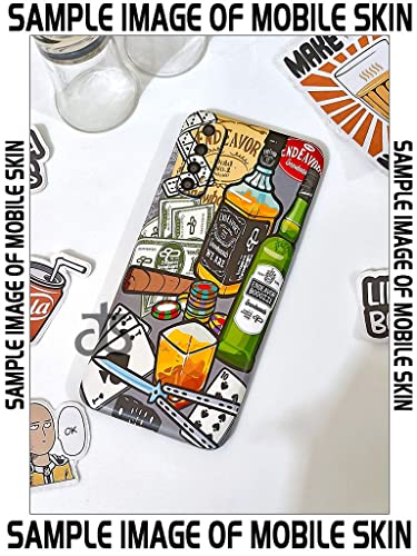 Image of AtOdds - Mobile Back Skin Sticker Wrap Compatible with Samsung Galaxy A51 (Coverage - Back+Camera+Sides) (Wine Graffiti)