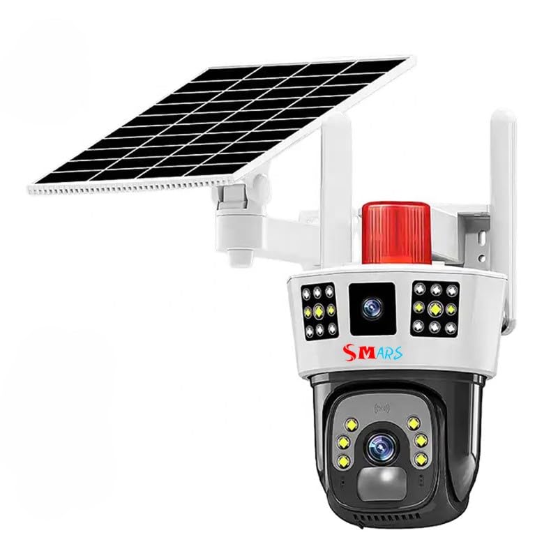 smars 3K 6 MP Triple View Dual Lens 4G Sim Solar PTZ Camera, UHD Colour Night Vision, IP66 Weatherproof Outdoor Security Camera with Motion Detection-image-15