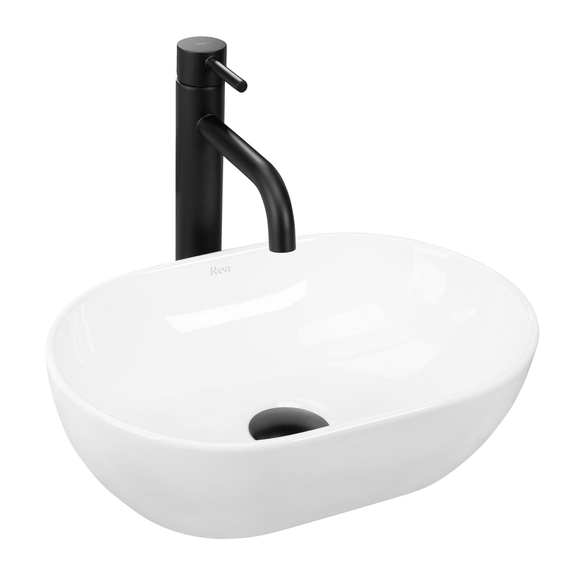 Countertop Washbasin Rea Amelia Mini WhiteCeramic from B&Q