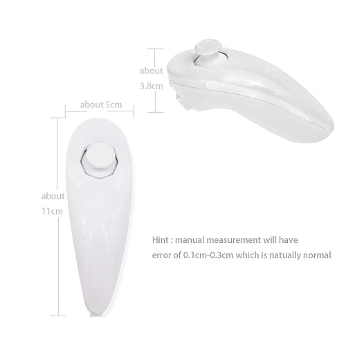 Miniatura 6 de ZOTAIN Wii Remote Controller and Wii Nunchuk Controller with Silicone Case and Wrist Strap Compatible for Nintendo Wii & Wii U (White)