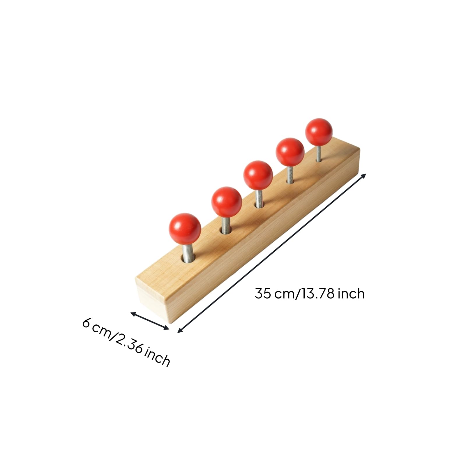 Tavola con Viti in Legno Interattivo Gioco con Manopole e Aste Filettate Durevole Busy Board per Scuola Parentale