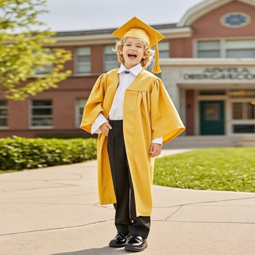 Preschool Kindergarten Graduation Cap and Gown with 2025 Tassel for Nursery Primary School Available in Bulk2
