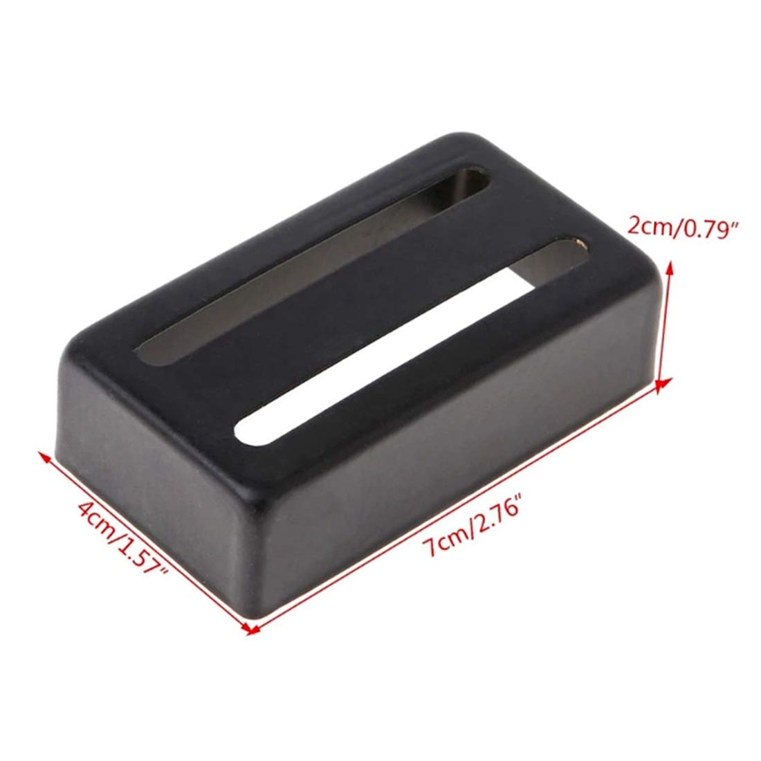 RuiJOTWAT 2PCS Humbucker Pickup Nickel Cover Durable Two-line Covers For Electric Guitar Black - Image 3