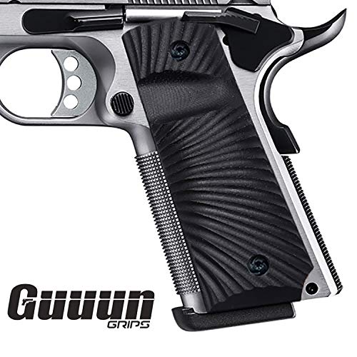 Guuun 1911 Grips G10 Full Size 1911 Grip Ambi Safety Cut Big Scoop Sunburst Texture
