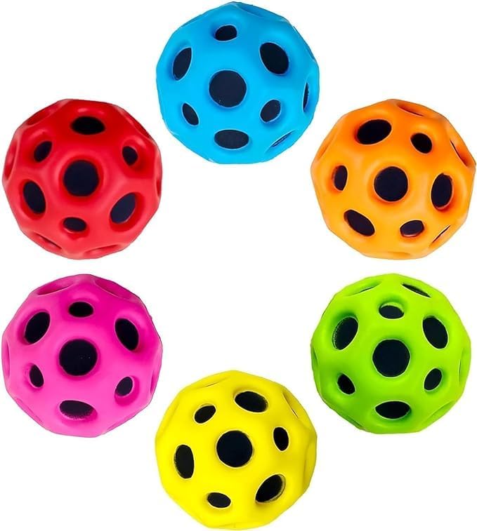 Image of GIRLYZ Attire Cricket Ball Light Weight | Made for Cricket Training | Tennis Training, (Moon Ball (Pack of 1 Ball))