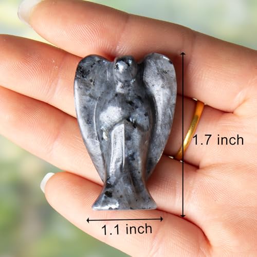 Figura de Ángel de Piedra Brillante 1.7" para Decoración miniatura 2