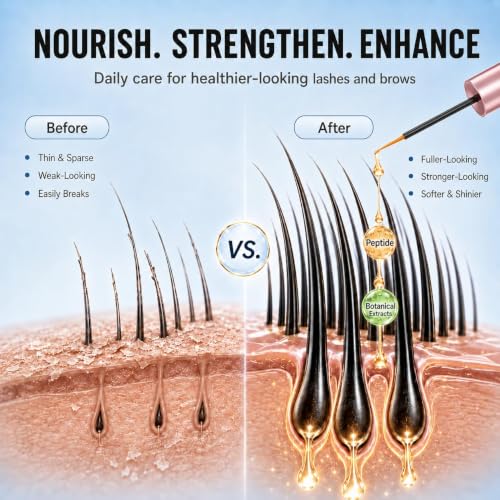 Image of Lash Serum for Eyelash Growth: Premium Eyelash Growth Serum with Advanced Formula to Boost Longer Fuller and Thicker Lashes and Eyebrows - Gentle & Vegan for Sensitive Eyes