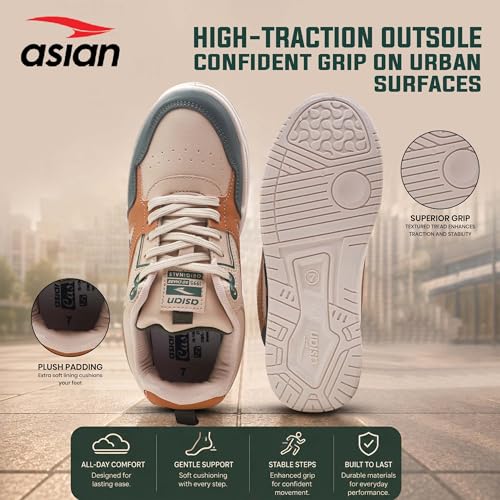 Image of ASIAN Shadow-02 Sneakers for Men | Cushioned Insole, Anti-Slip Outsole & Premium Stylish Design | Trendy Casual Sneakers for Gym