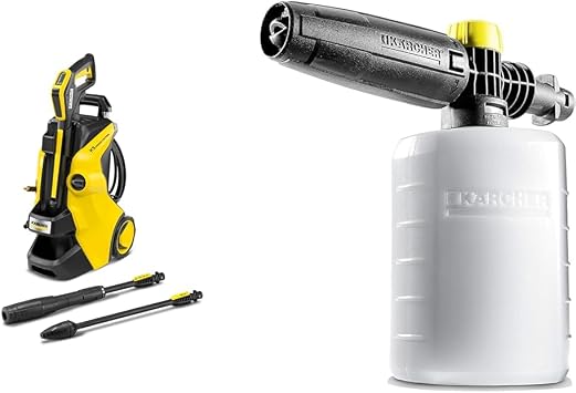 Karcher K5 Power Control Max 2500 PSI Electric Pressure Washer with Vario & Karcher - FJ6 Foam Cannon Spray Nozzle - for Karcher Electric Power Pressure Washers K1-K5