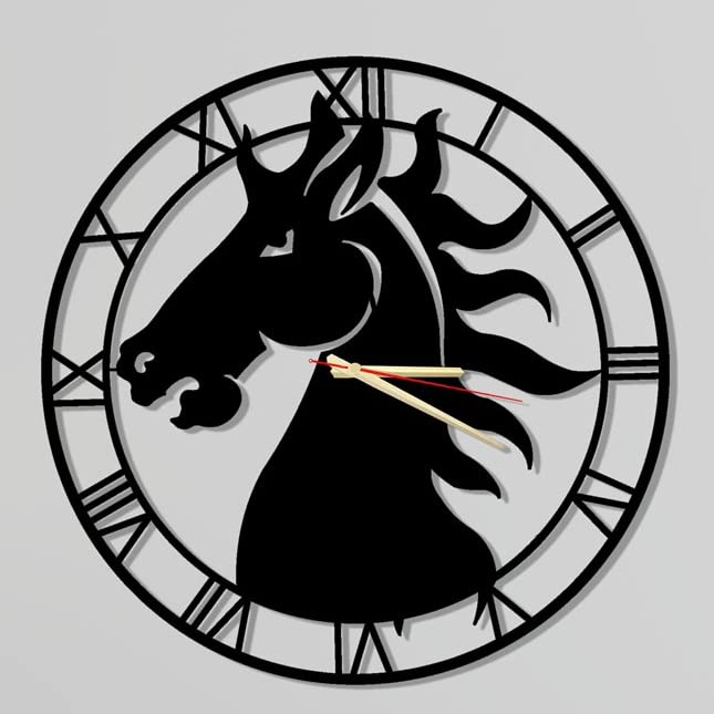 Dekory Horloge Murale en Métal Silencieuse, Pendule Murale de style Industriel Vintage, Idéale pour Salon, Bureau, Chambre, Cuisine et Salle à Manger (60 x...