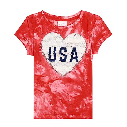 Image of 4th of July Shirts for Girls Patriotic American Flag Kids Clothing