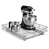 Lynk Professional Pull Out Under Cabinet Organizer Sliding Shelf, 20' W x 21' D, Chrome