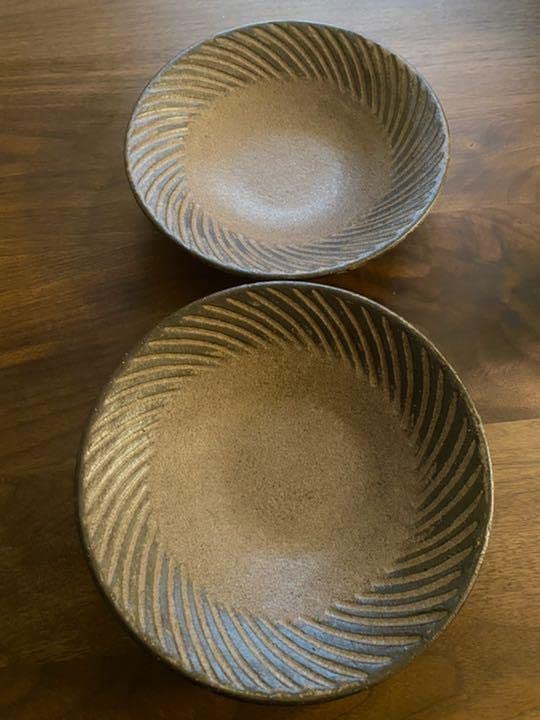 小澤基晴 ぐるぐる 8寸 2枚セット