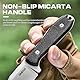 OMESIO 42a konform EDC Messer, Gürtelmesser Clip Point Klinge 7, 8 cm, Kydex Scheide mit Schleifstein, Kleines Jagdmesser D2 Stahl, Micarta Griff Zusätzliches Nylonseil für die Bushcraft Ausrüstung