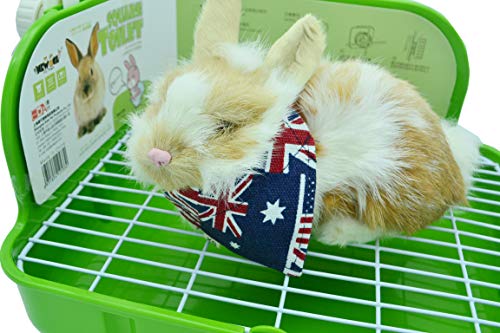 RUBYHOME Small Animal Litter Pet Toilet Potty Trainer Corner Litter Bedding Box Pet Pan for Small Animal/Rabbit/Guinea Pig/Galesaur/Ferrets Rectangular Plastic Material