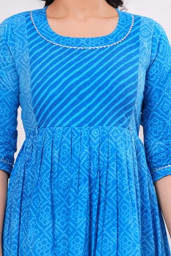 Image of Stylish Women's Pure Cotton All Over Printed Kurti Gown, Maternity Dress, and Feeding Dress - Comfortable and Elegant Maternity Wear for Women