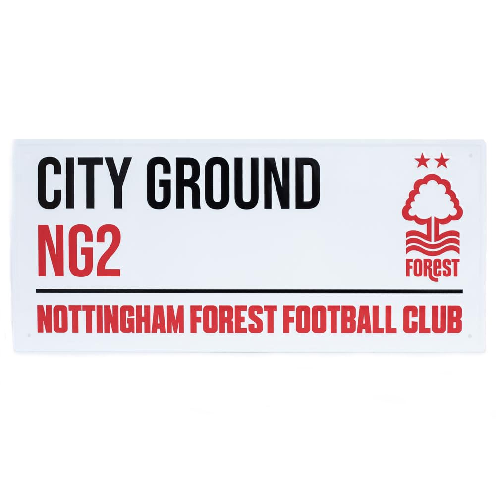 FOCO Officially Licensed Nottingham Forest FC White Street Sign