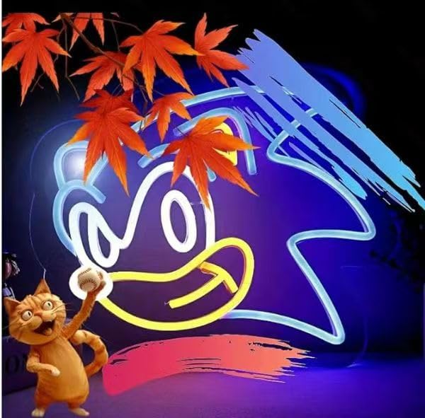 LED Neon lights Hedgehog gaming Neon Sign home wall decorations Man Cave Room Wall Decor Gift for Teenage Boys home wall decorations party decorations suitable for LED signs