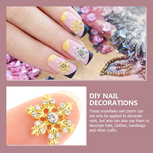 Décor d'ongle délicat flocon de neige en alliage résistant et facile à poser - 8