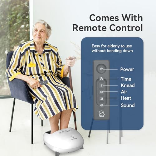 Image of COMFIER 2 in 1 Foot Massager Machine,Shiatsu Foot and Calf Massager with Heat,Kneading,Vibration,Compression Massagers for Feet,Ankle,Leg,Tired Muscles & Plantar Fasciitis (WHITE)