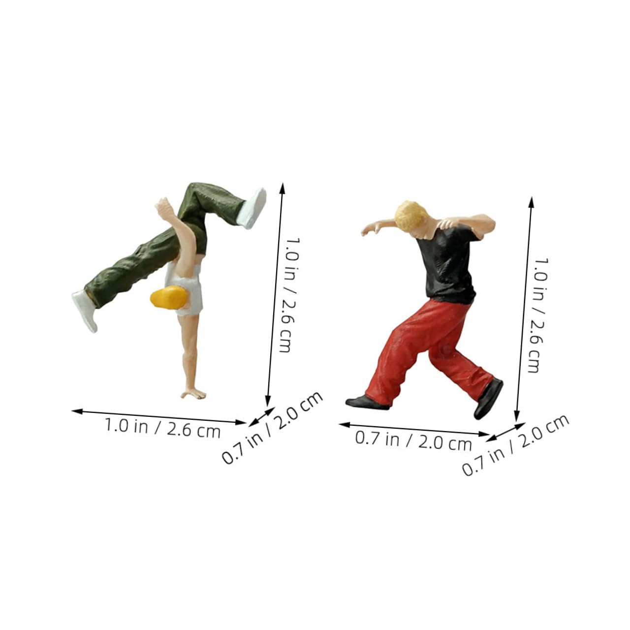 Angoily 3 Set Miniature Hiphop Men Decorazione Per Scene Danza Urbana E Concerti Hiphop Figure Collezionabili Per Appassionati Cultura Street Dance 2 Pezzi * 3