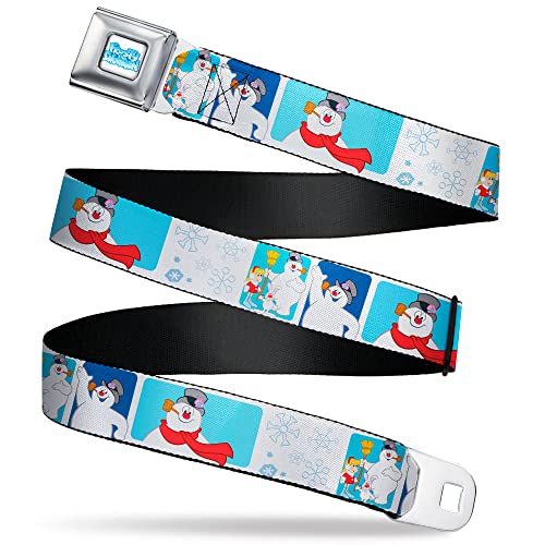 Buckle-Down unisex adult Seatbelt Frosty the Snowman Xl Belt, Frosty Snowman, 1.5 Wide - Fits Pant Size 32-52 US